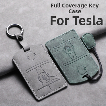 Tesla θήκη κάρτας κλειδιού — δέρμα προβάτου — απλό στυλ
