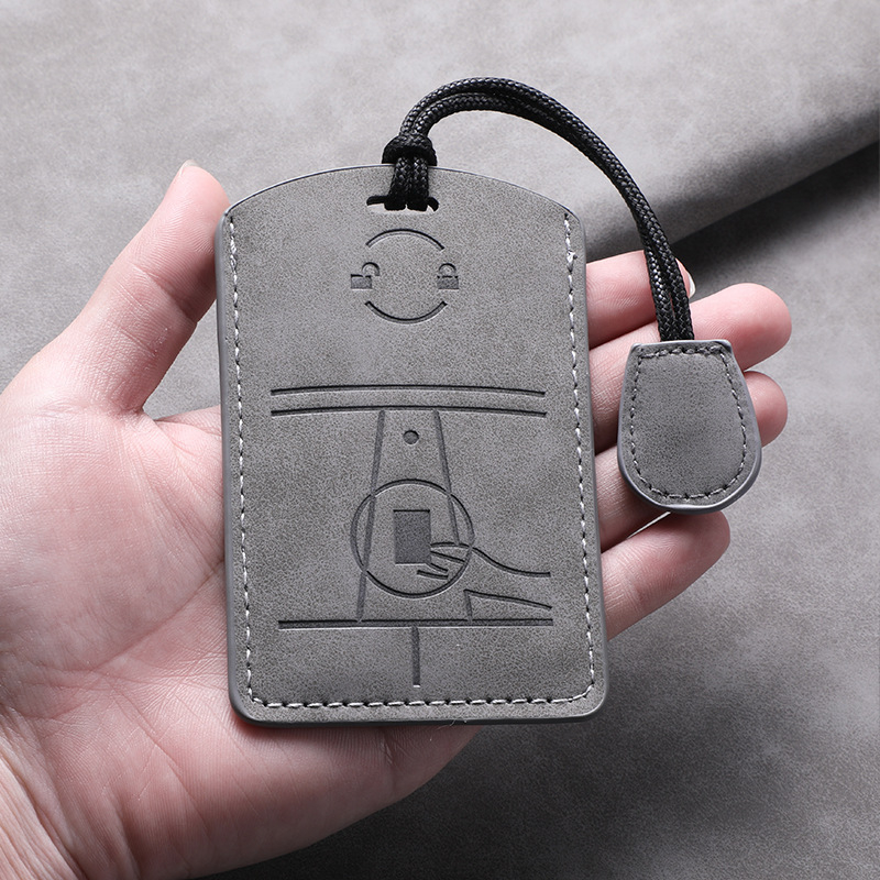 Tesla võtmekaardikaas — lambanahk — lihtne stiil