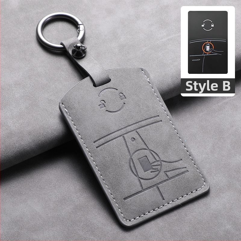 Tesla võtmekaardikaas — lambanahk — lihtne stiil