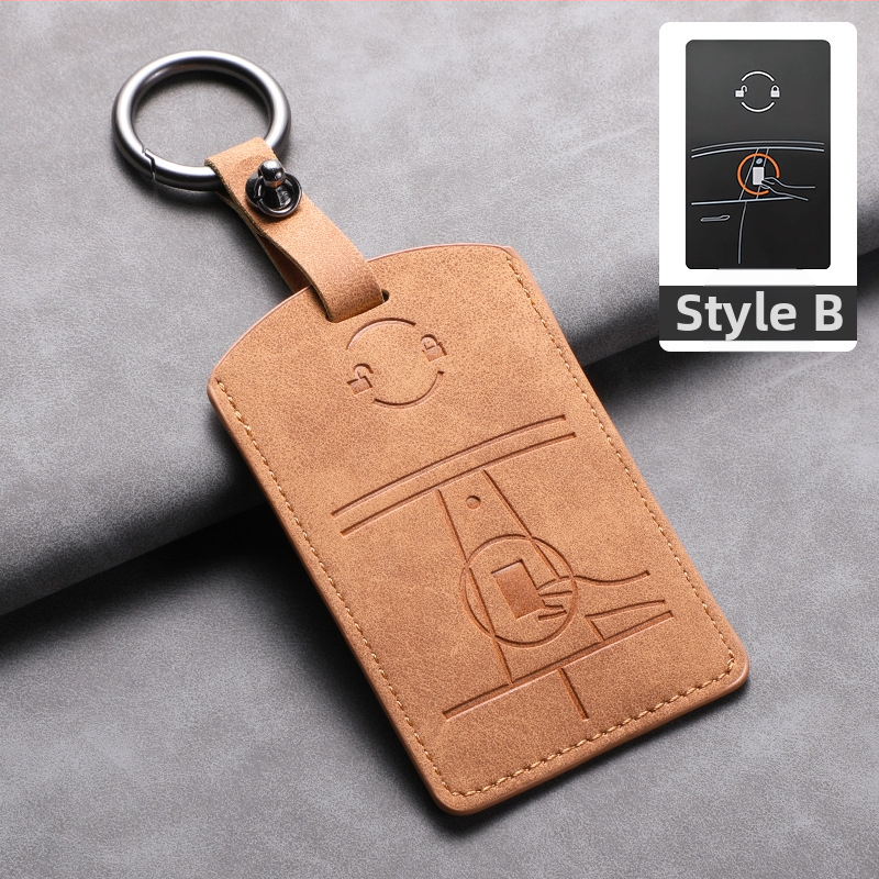 Tesla võtmekaardikaas — lambanahk — lihtne stiil