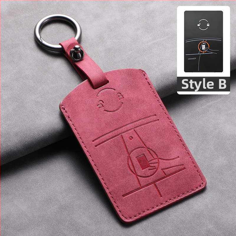 Tesla võtmekaardikaas — lambanahk — lihtne stiil