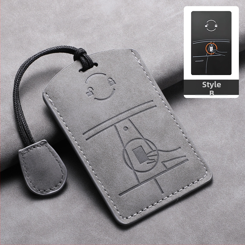 Tesla võtmekaardikaas — lambanahk — lihtne stiil