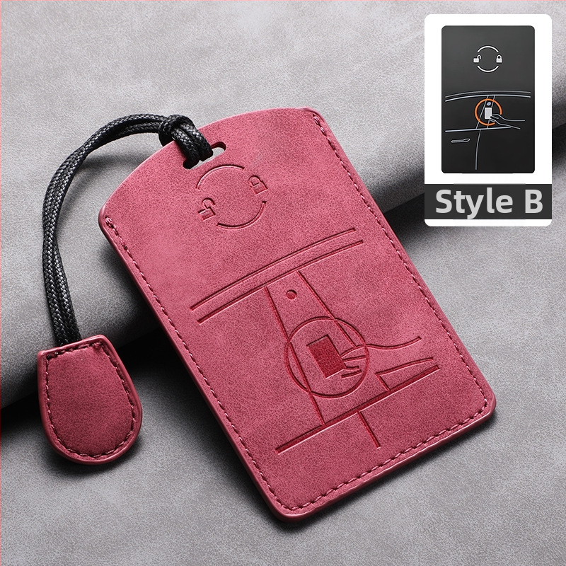 Tesla võtmekaardikaas — lambanahk — lihtne stiil