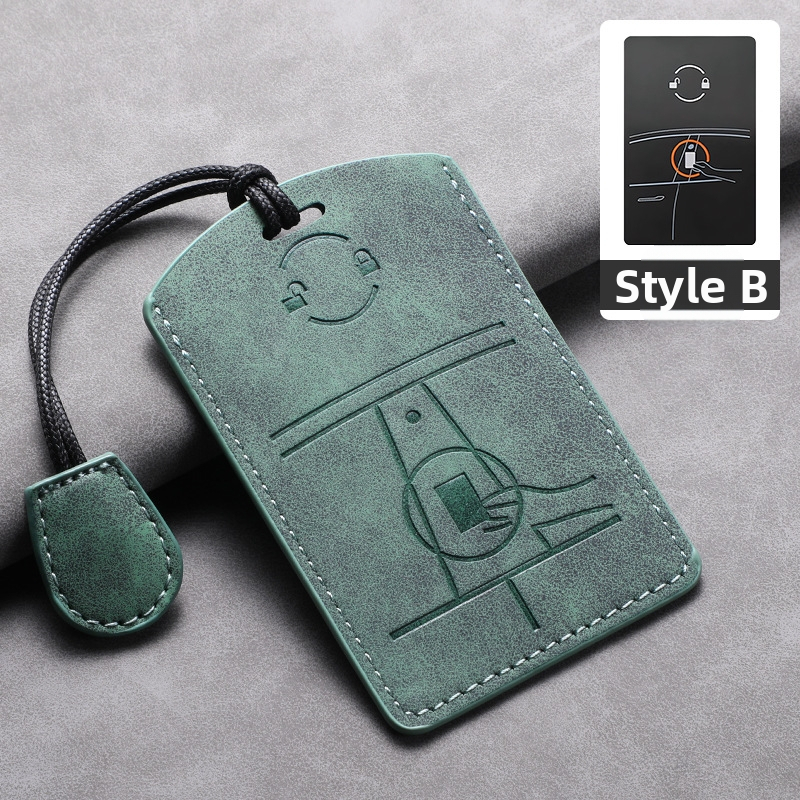 Tesla võtmekaardikaas — lambanahk — lihtne stiil