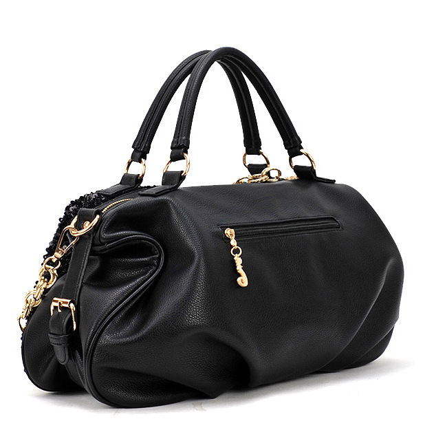 PU anyagú Dumpling táska cipzáras zárással és belső cipzáros zsebbel