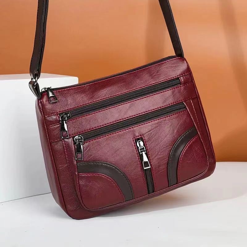 Női crossbody táska, PU anyag, kis négyzetes stílus, cipzár, poliészter bélés