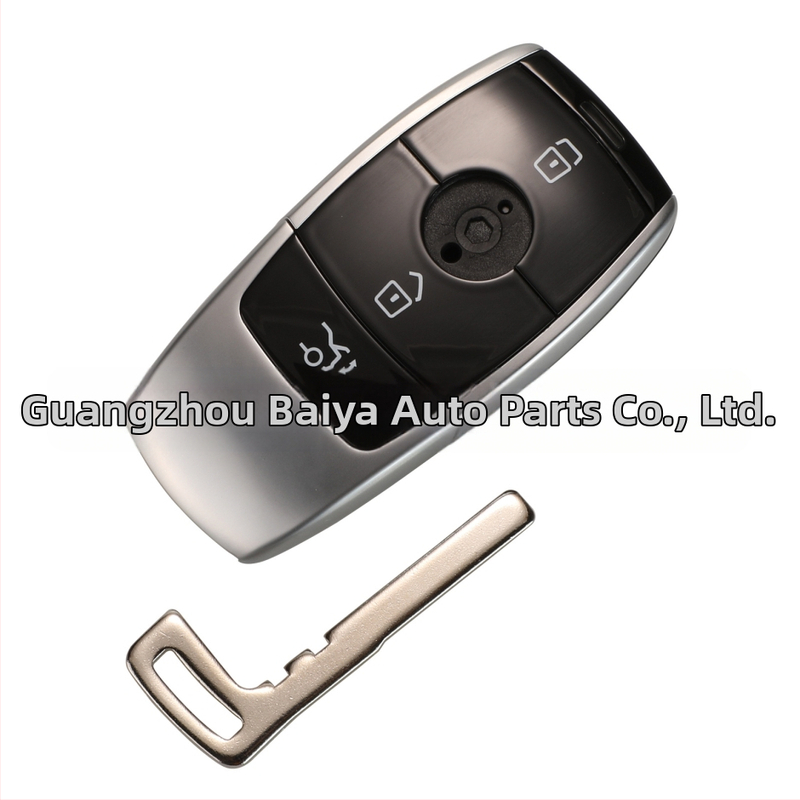 Калъф за дистанционно управление на ключ Mercedes-Benz E300L/S320 за 3 бутона (пластмасов корпус; клавишна част: мед + пластмаса; тегло 47 g)