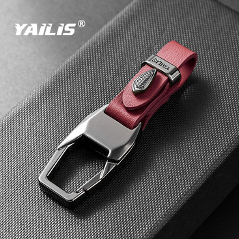 Yailis Δερμάτινο Κλειδοθήκη Αυτοκινήτου – Πολυλειτουργικό Κρεμαστό, Αντι-Απώλεια, Μοντέλο 000, Παραμετροποίηση Λογότυπου