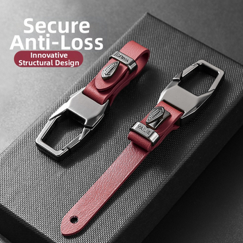 Yailis Δερμάτινο Κλειδοθήκη Αυτοκινήτου – Πολυλειτουργικό Κρεμαστό, Αντι-Απώλεια, Μοντέλο 000, Παραμετροποίηση Λογότυπου