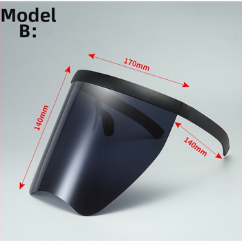 Veido šydas iš PC medžiagos, 2 mm lęšio storis, aukštas skaidrumas, modelis 112 PET kaukė, atitinka GB14866