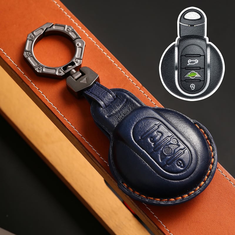BMW Mini atslēgu maciņš Hallmo, govs āda, retro stils, pielāgota apstrāde