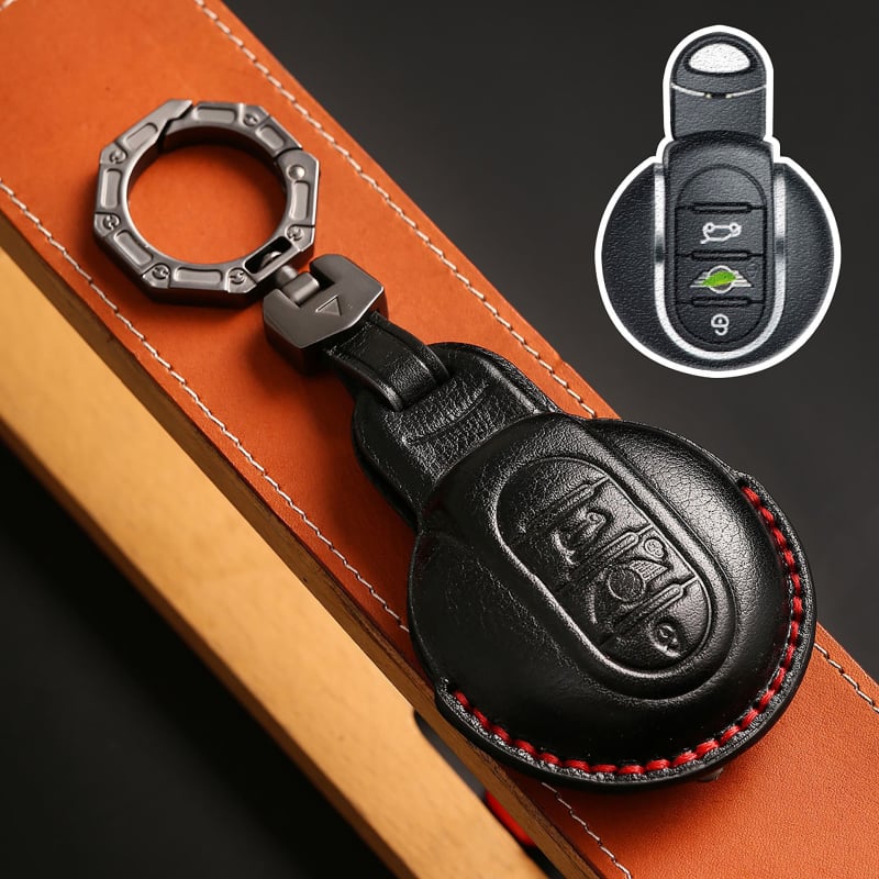 BMW Mini atslēgu maciņš Hallmo, govs āda, retro stils, pielāgota apstrāde