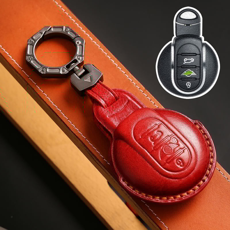 BMW Mini atslēgu maciņš Hallmo, govs āda, retro stils, pielāgota apstrāde