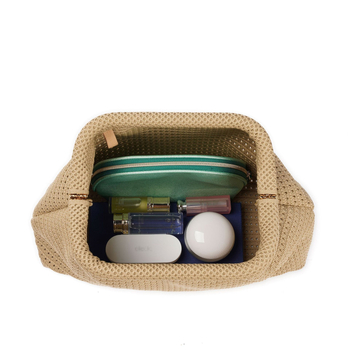 Τσαντάκι clutch σε μορφή dumpling, στυλ Cloud Pack, πολυεστέρας, κλείσιμο με latch, ανοιχτή τσέπη