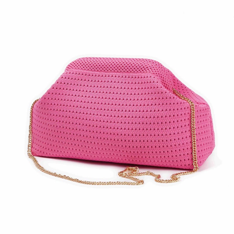 Geantă clutch în formă de dumpling, stil Cloud Pack, poliester, închidere cu clapetă, buzunar exterior deschis