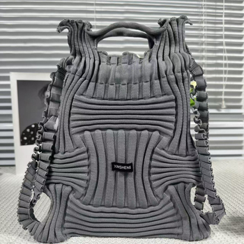 Női mini hátizsák fedéllel – friss és édes stílus, poliészter anyag, húzózsinóros nyitás, puha anyagú, belső zseb a telefon számára, mindennapi használatra, 2024 ősz