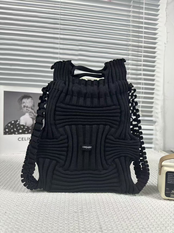 Női mini hátizsák fedéllel – friss és édes stílus, poliészter anyag, húzózsinóros nyitás, puha anyagú, belső zseb a telefon számára, mindennapi használatra, 2024 ősz