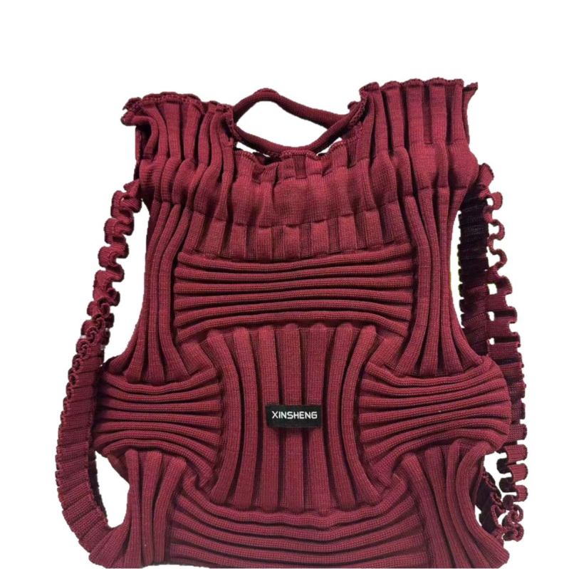 Női mini hátizsák fedéllel – friss és édes stílus, poliészter anyag, húzózsinóros nyitás, puha anyagú, belső zseb a telefon számára, mindennapi használatra, 2024 ősz