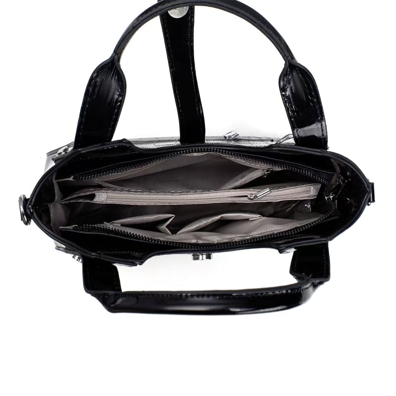 PU кожа Чанта за рамо, крокодилен принт, голям капацитет, ципово затваряне