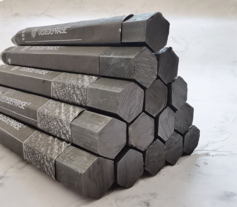 Vandens ištirpstantis grafito strypas, be medienos, šešiakampis, 2B/4B/6B/8B/12B, plastiko korpusas, atskirai/pakavimas dėžutėje