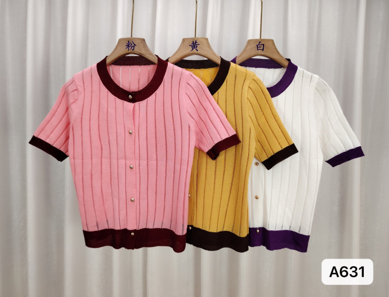 Nyári kardigán-stílusú kötött felső Ice Silk anyaggal, fő anyag poliészter, 3D mintázat, kerek nyakú, rövid hosszúságú