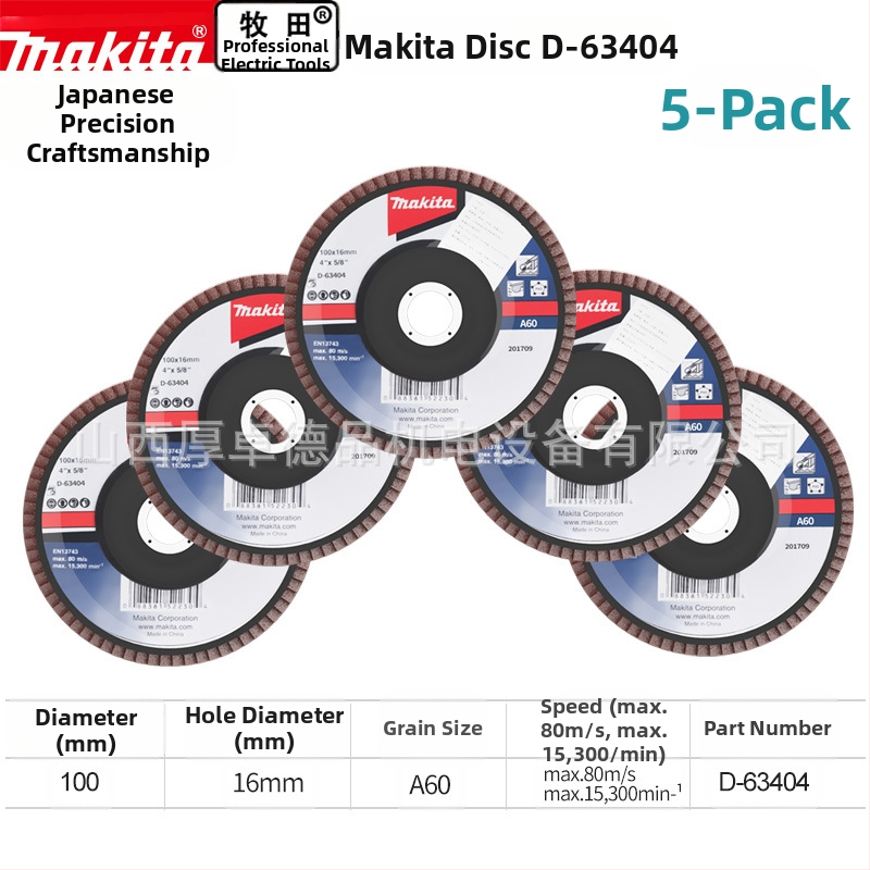 Makita 100 мм абразивен платнен диск за ъглошлайф – полиране, макс. скорост 80, твърдост A
