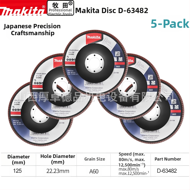 Makita 100 мм абразивен платнен диск за ъглошлайф – полиране, макс. скорост 80, твърдост A