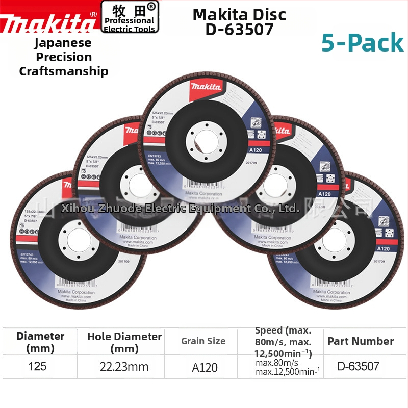 Makita 100 мм абразивен платнен диск за ъглошлайф – полиране, макс. скорост 80, твърдост A