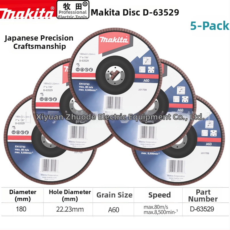 Makita 100 мм абразивен платнен диск за ъглошлайф – полиране, макс. скорост 80, твърдост A