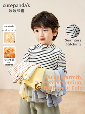 Детска тениска с дълги ръкави и кръгла яка, памучна смес 95% памук, антибактериална, анимационен принт, зимно облекло за деца на 1–3 години