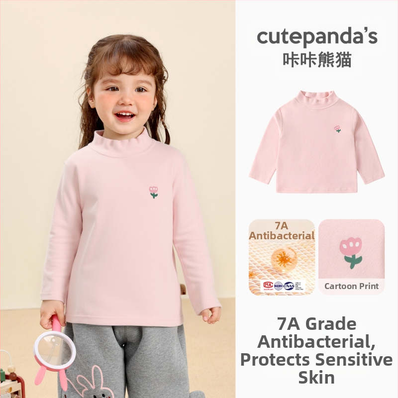 Παιδικό μακρυμάνικο T-shirt με στρογγυλή λαιμόκοψη, μίγμα βαμβακιού 95%, αντιβακτηριακή, μοτίβο καρτούν, χειμερινό ρούχο για 1–3 ετών