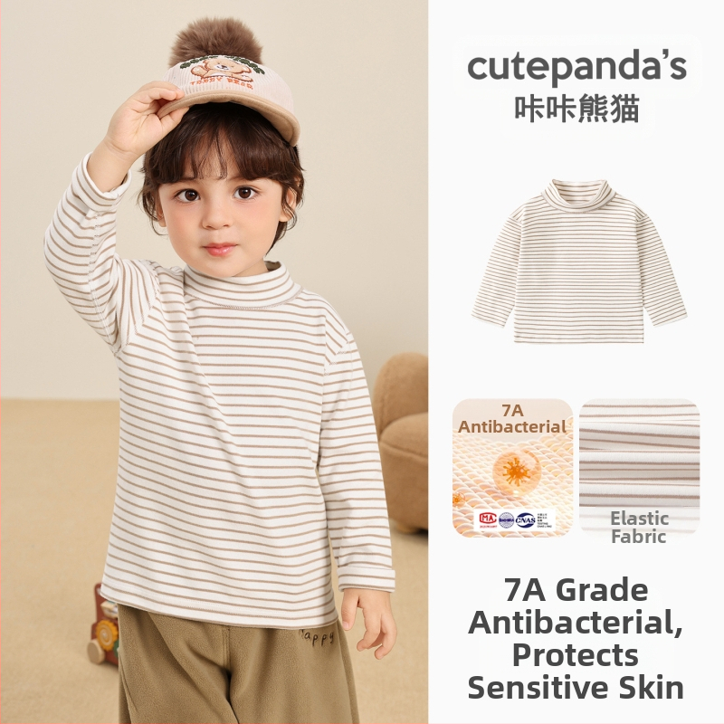 Детска тениска с дълги ръкави и кръгла яка, памучна смес 95% памук, антибактериална, анимационен принт, зимно облекло за деца на 1–3 години