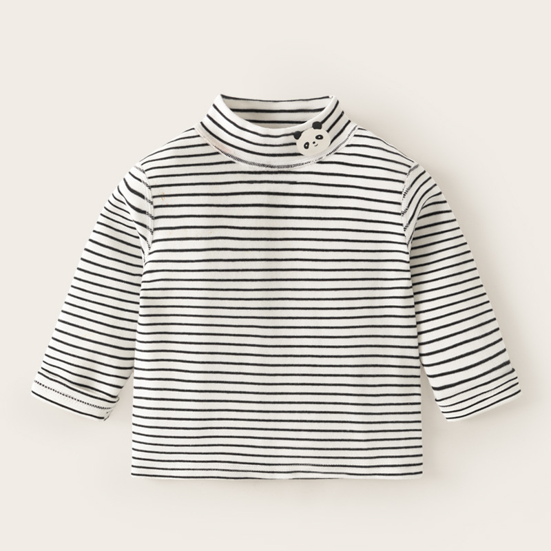 Детска тениска с дълги ръкави и кръгла яка, памучна смес 95% памук, антибактериална, анимационен принт, зимно облекло за деца на 1–3 години