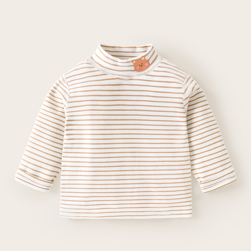 Детска тениска с дълги ръкави и кръгла яка, памучна смес 95% памук, антибактериална, анимационен принт, зимно облекло за деца на 1–3 години