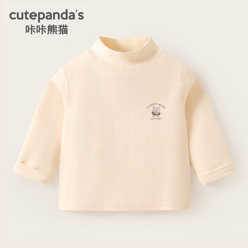 Детска тениска с дълги ръкави и кръгла яка, памучна смес 95% памук, антибактериална, анимационен принт, зимно облекло за деца на 1–3 години