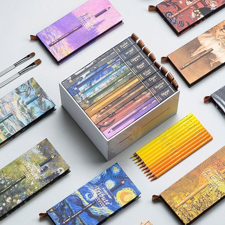 MARCO Master Grade olaj alapú színes ceruzák ajándékdobozos készlet műanyag tokkal