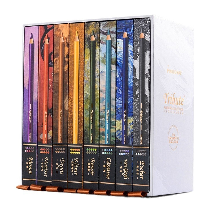 MARCO майсторски клас маслени цветни моливи в подаръчен комплект с пластмасов корпус