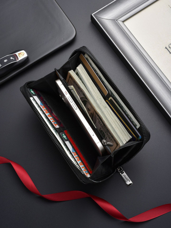 Мъжки портфейл Sabri PU с множество отделения за карти, урбан минималистичен стил, подплата полиестер