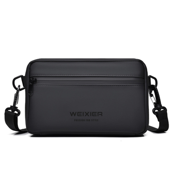 WEIXIER Vyrų pečių krepšys su keliais skyriais, vandeniui atspari PU medžiaga, atspari dėvėjimui konstrukcija