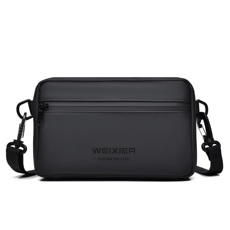 WEIXIER Vyrų pečių krepšys su keliais skyriais, vandeniui atspari PU medžiaga, atspari dėvėjimui konstrukcija