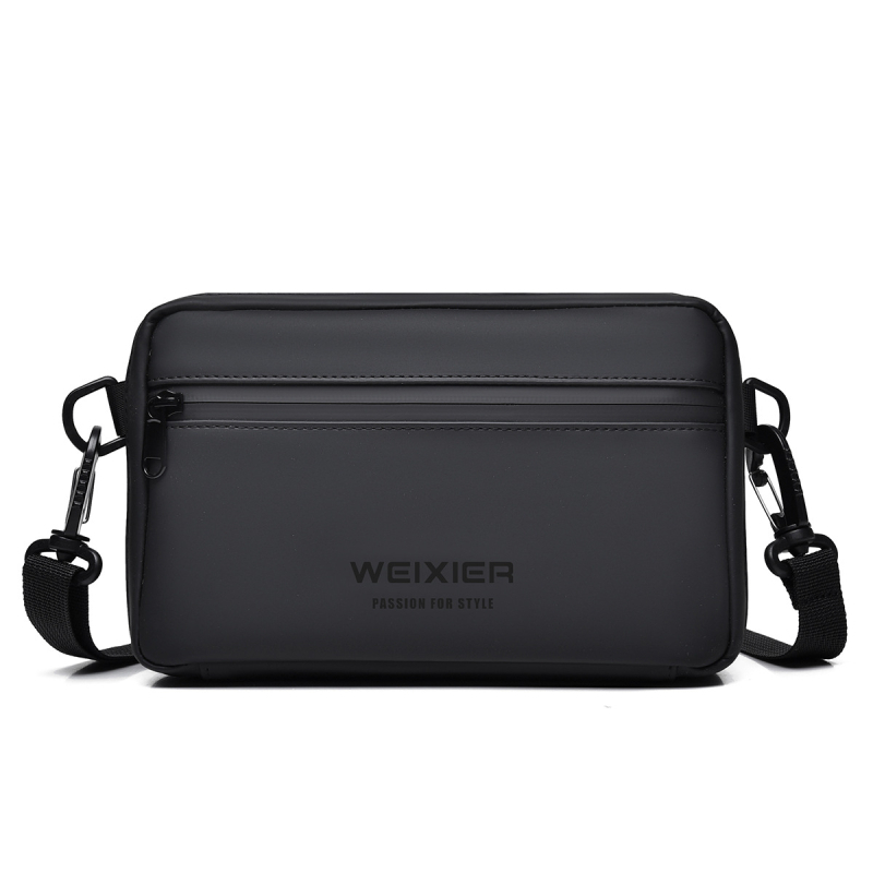 WEIXIER Vyrų pečių krepšys su keliais skyriais, vandeniui atspari PU medžiaga, atspari dėvėjimui konstrukcija