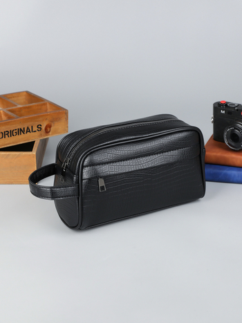 Мъжка клъч чанта (Градска простота; PU материал; Износоустойчива; Геометричен принт; SARO XI)