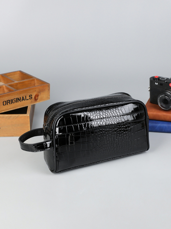 Мъжка клъч чанта (Градска простота; PU материал; Износоустойчива; Геометричен принт; SARO XI)