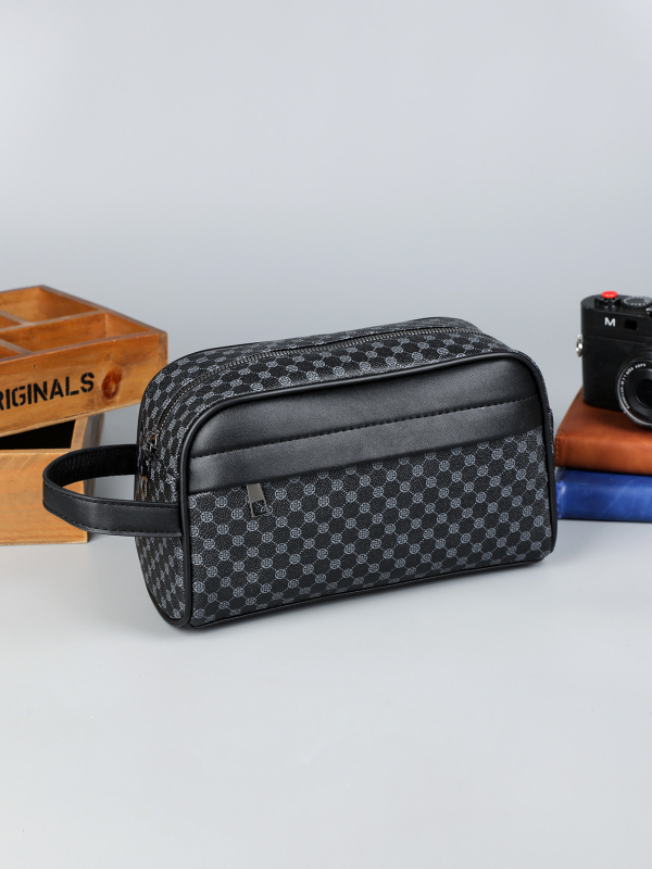 Férfi clutch táska (Városi egyszerűség; PU anyag; Kopásálló; Geometriai minta; SARO XI)