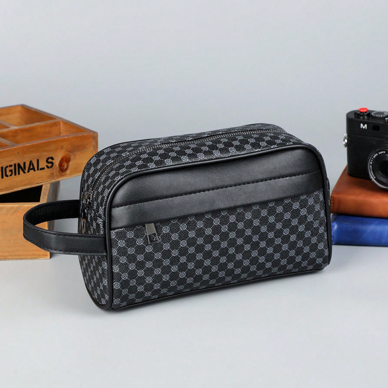 Férfi clutch táska (Városi egyszerűség; PU anyag; Kopásálló; Geometriai minta; SARO XI)