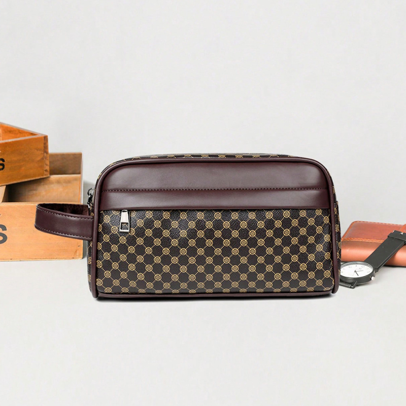 Férfi clutch táska (Városi egyszerűség; PU anyag; Kopásálló; Geometriai minta; SARO XI)