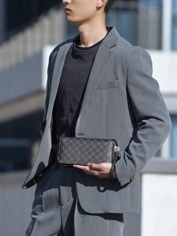 Ανδρική τσάντα clutch – PVC, αδιάβροχη, επιχειρηματικό στυλ μεταφοράς, επένδυση πολυεστέρα, μάρκα FENGBAODAISHU