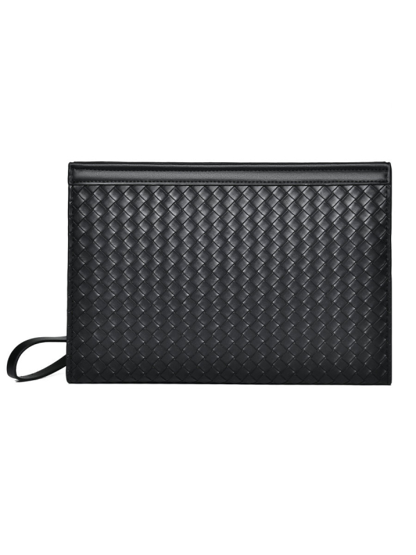 Geantă clutch pentru bărbați, pentru afaceri și călătorii, din PU, rezistentă la uzură, căptușeală poliester, capacitate mare