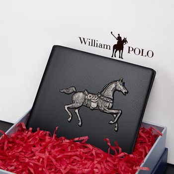 Мъжки портфейл от естествена кожа – Urban Simplicity, модел 211547, първи слой телешка кожа, животински принт