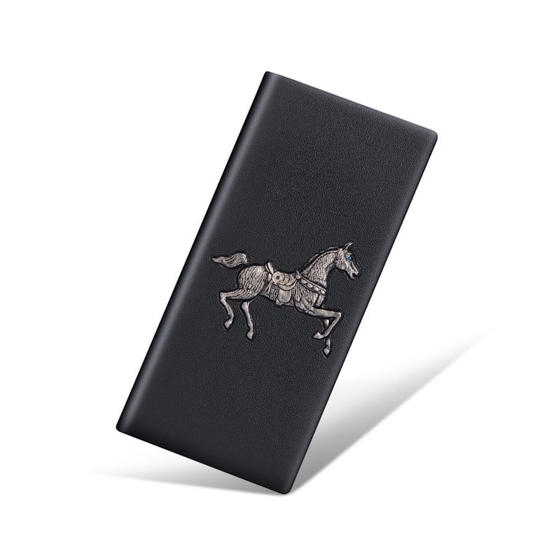 Мъжки портфейл от естествена кожа – Urban Simplicity, модел 211547, първи слой телешка кожа, животински принт